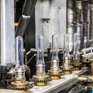 Preform entering mold